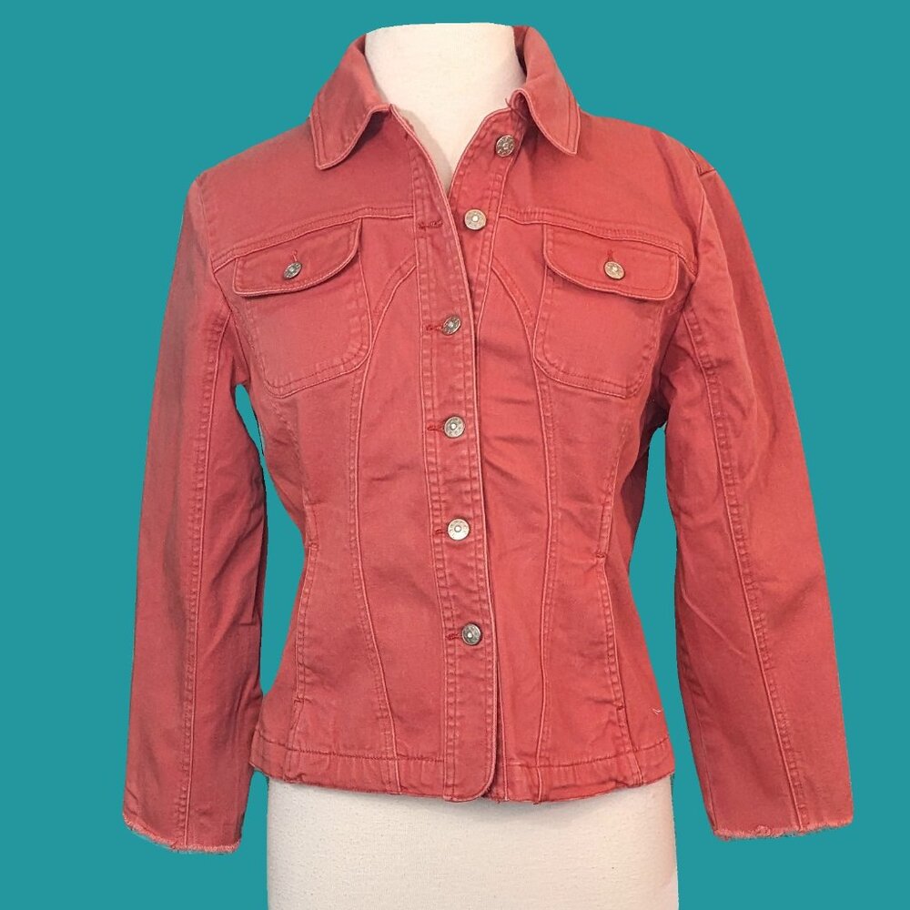 A.M.I. Vintage Salmon Denim Jacket Size M Preowned